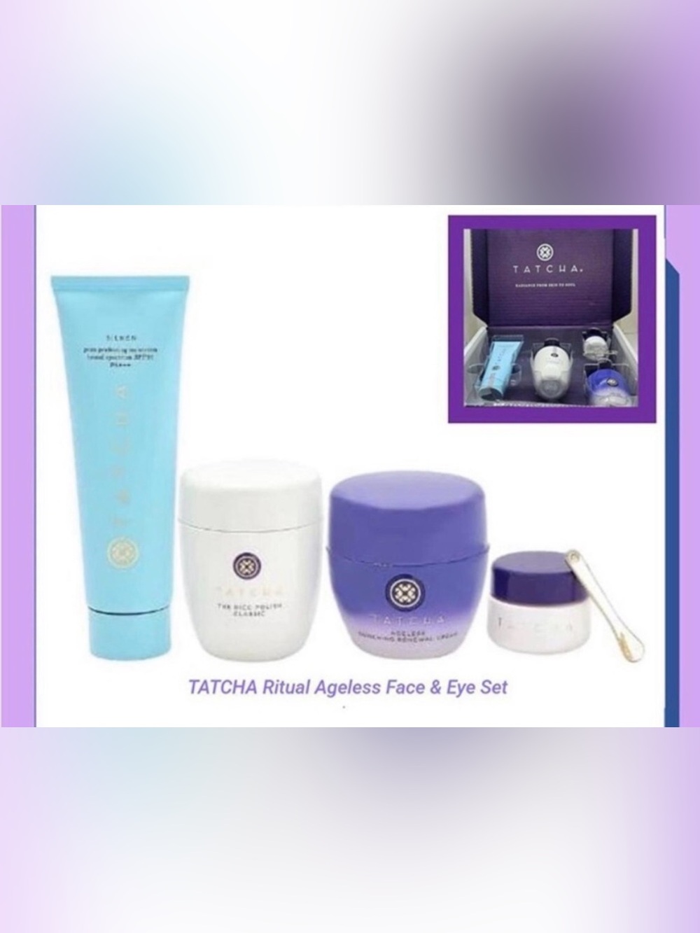 Tatcha Radiance 4Pc Skin Care Set NIB